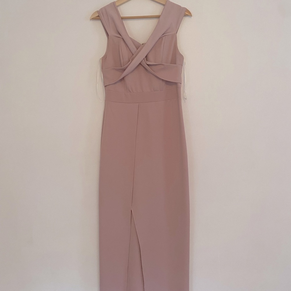 WOMENS LIGHT PINK FORMAL COCKTAIL LONG MAXI DRESS